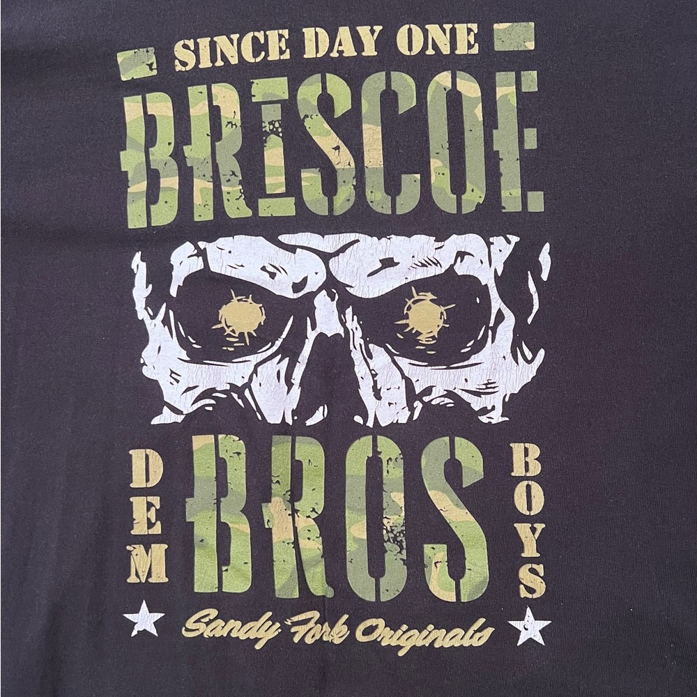 Briscoe Bros Black Short Sleeve Graphic Tee AEW ROH WWE